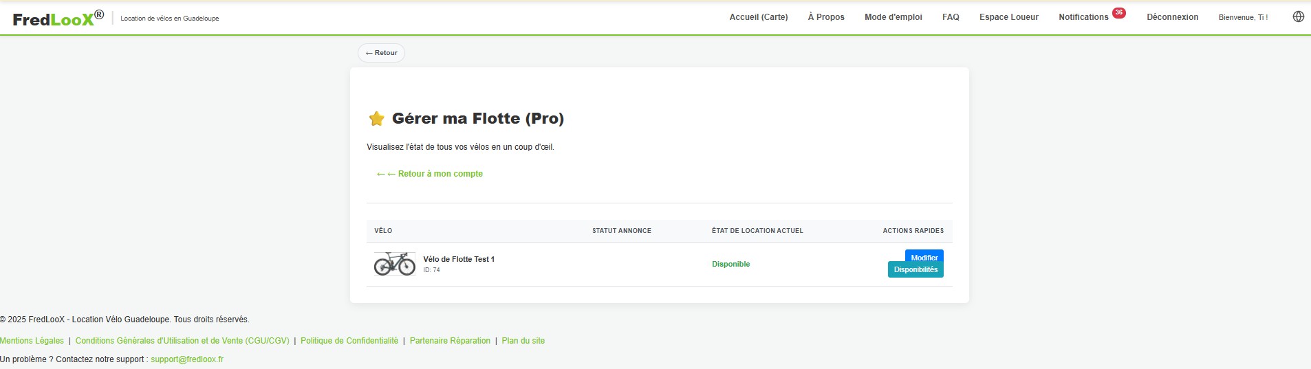 Gestion de flotte de vélos